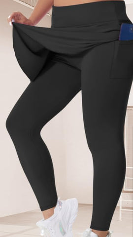 High Waisted Skirted Athletic Leggings