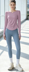 Ruched Slim Fit Yoga T Shirt