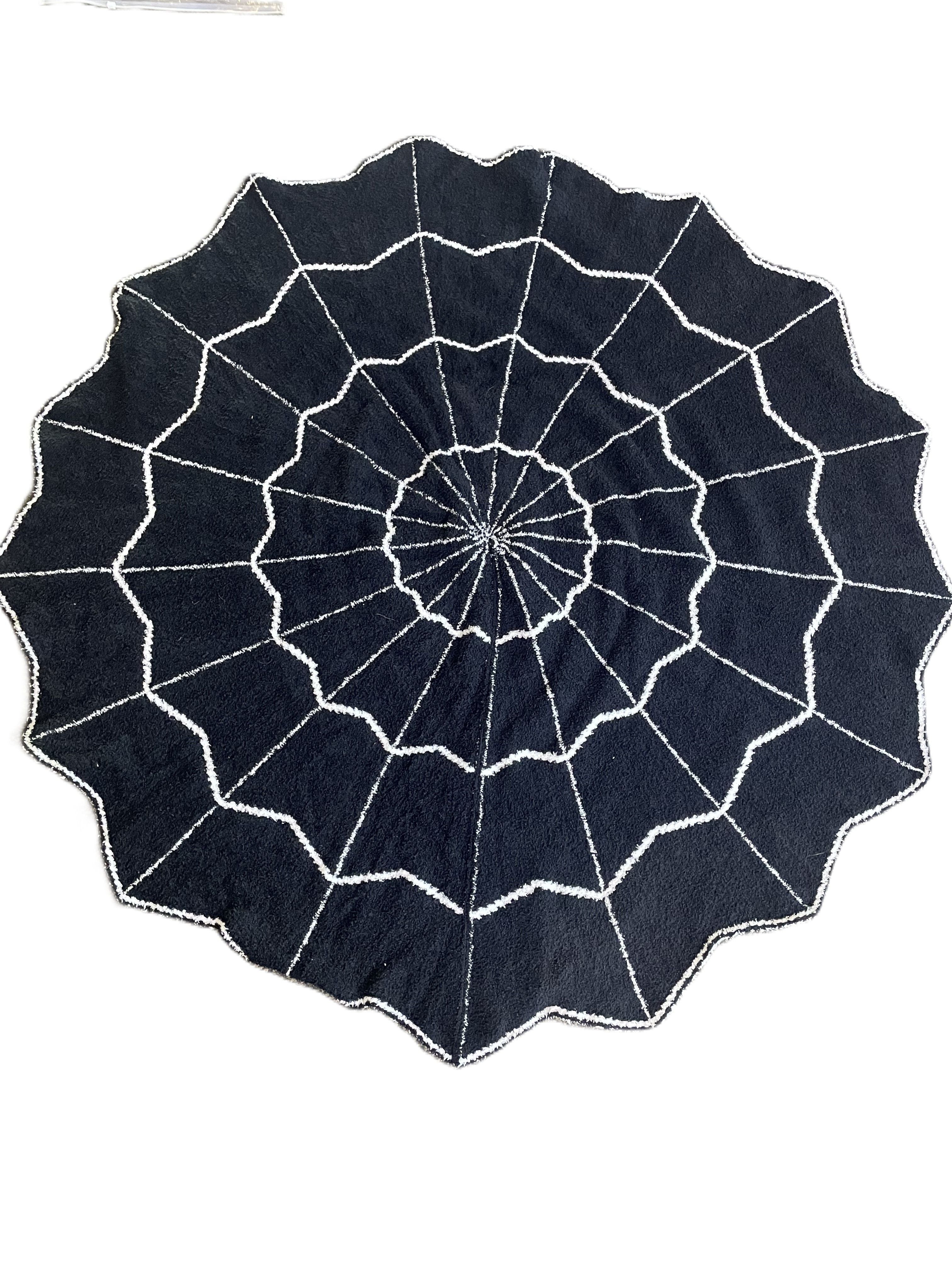 Soft Gothic Spider Web Throw Blanket