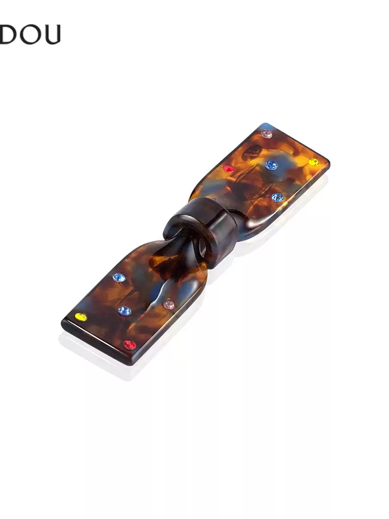 Sparkling Tortoiseshell Rhinestone Hair Clip