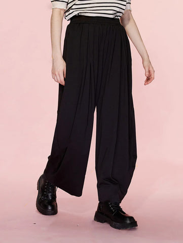 High Waisted Pleated Wide Leg Pants