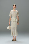 Elegant Lace Mermaid Midi Skirt