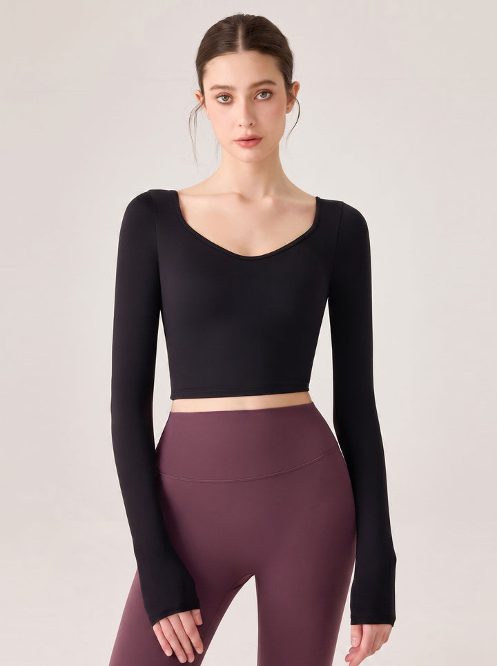 Seamless Sculpting Long Sleeve Crop Tee