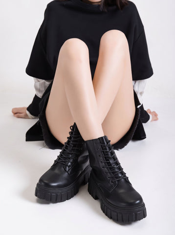 Chunky Platform Lace Up Boots