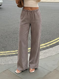 High Waisted Striped Wide Leg Pants