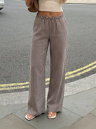 High Waisted Striped Wide Leg Pants