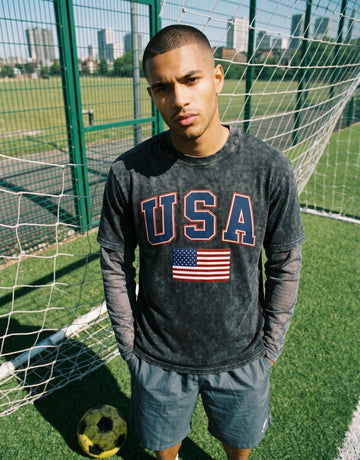 World Cup 2026 Vintage Washed USA Graphic  T-Shirt