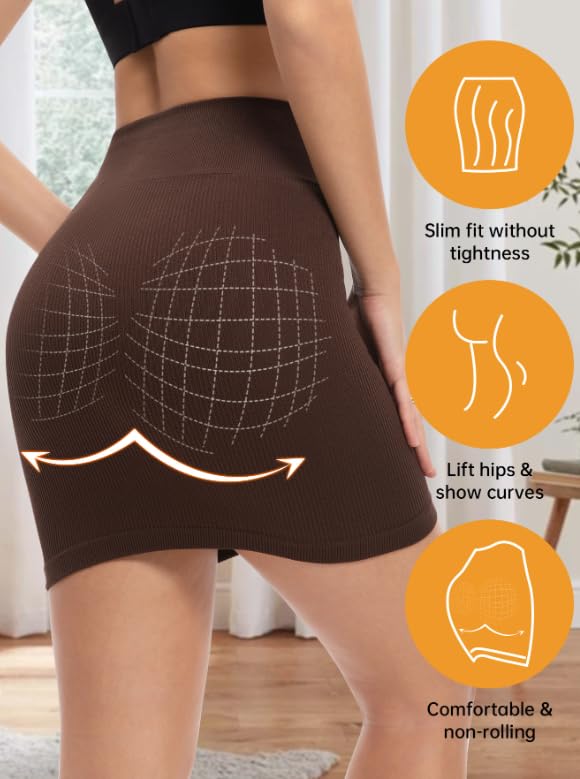 High Waisted Ribbed Athletic Skirt