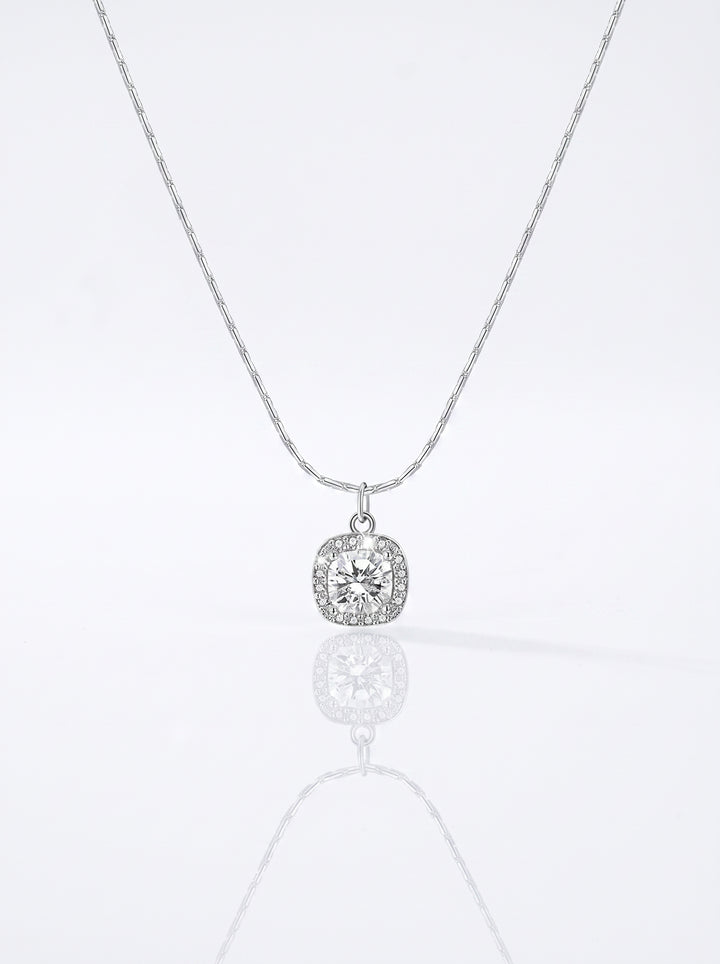 Dainty Sparkling Cushion Cut Necklace