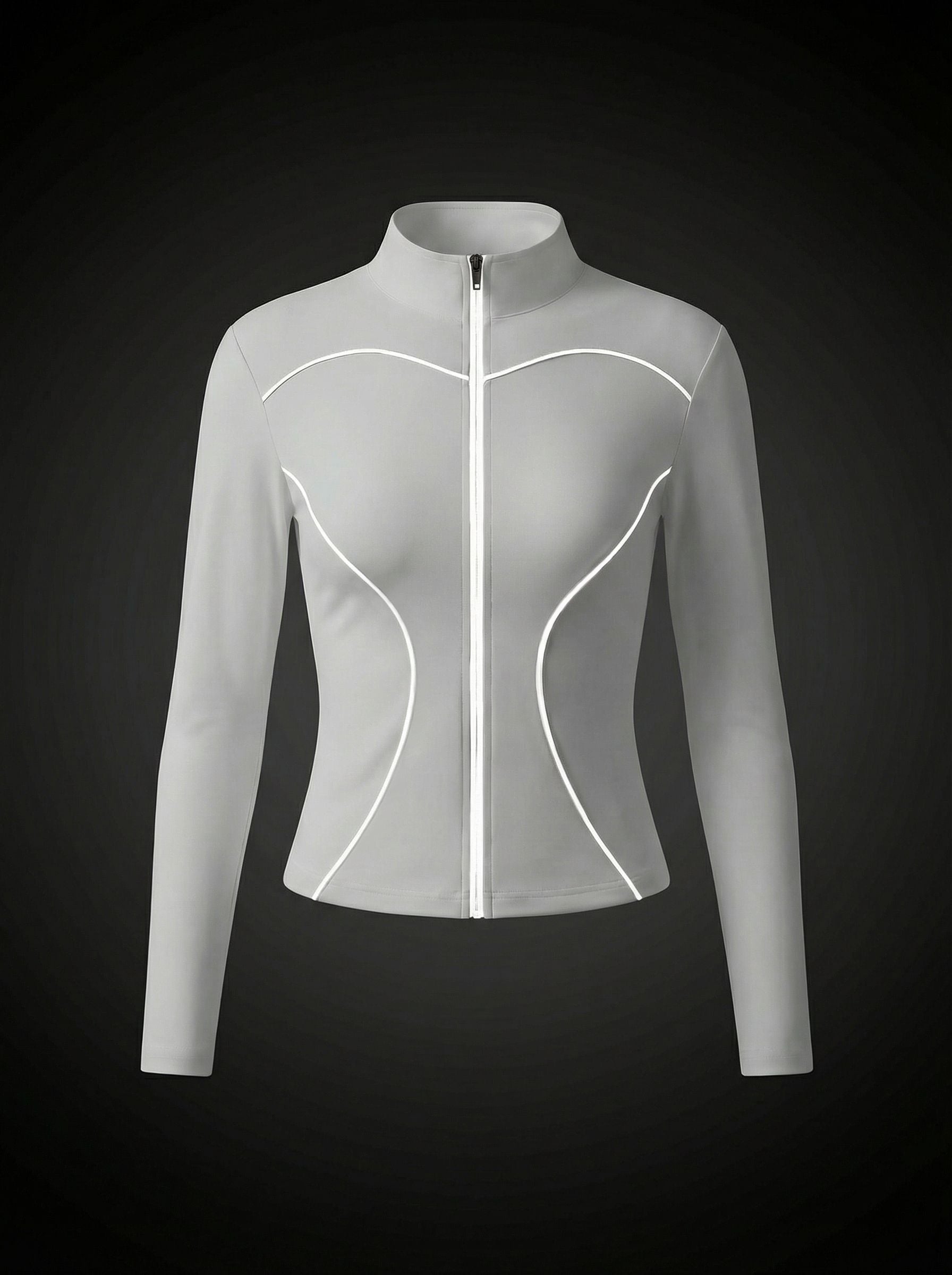 High-Neck Breathable Sporty Jacket-Multicolor