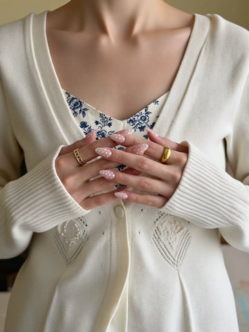 Cute Polka Dot Almond Press On Nails
