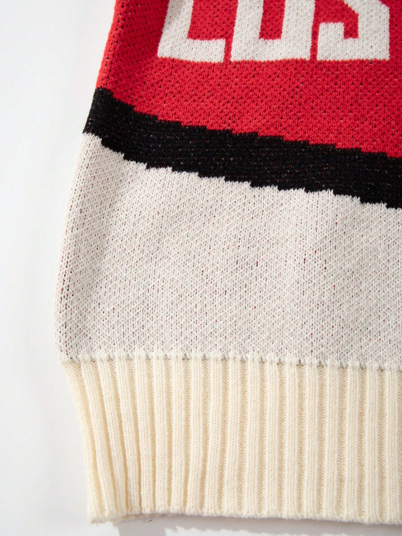 Oversized Graphic Polo Knit Sweater