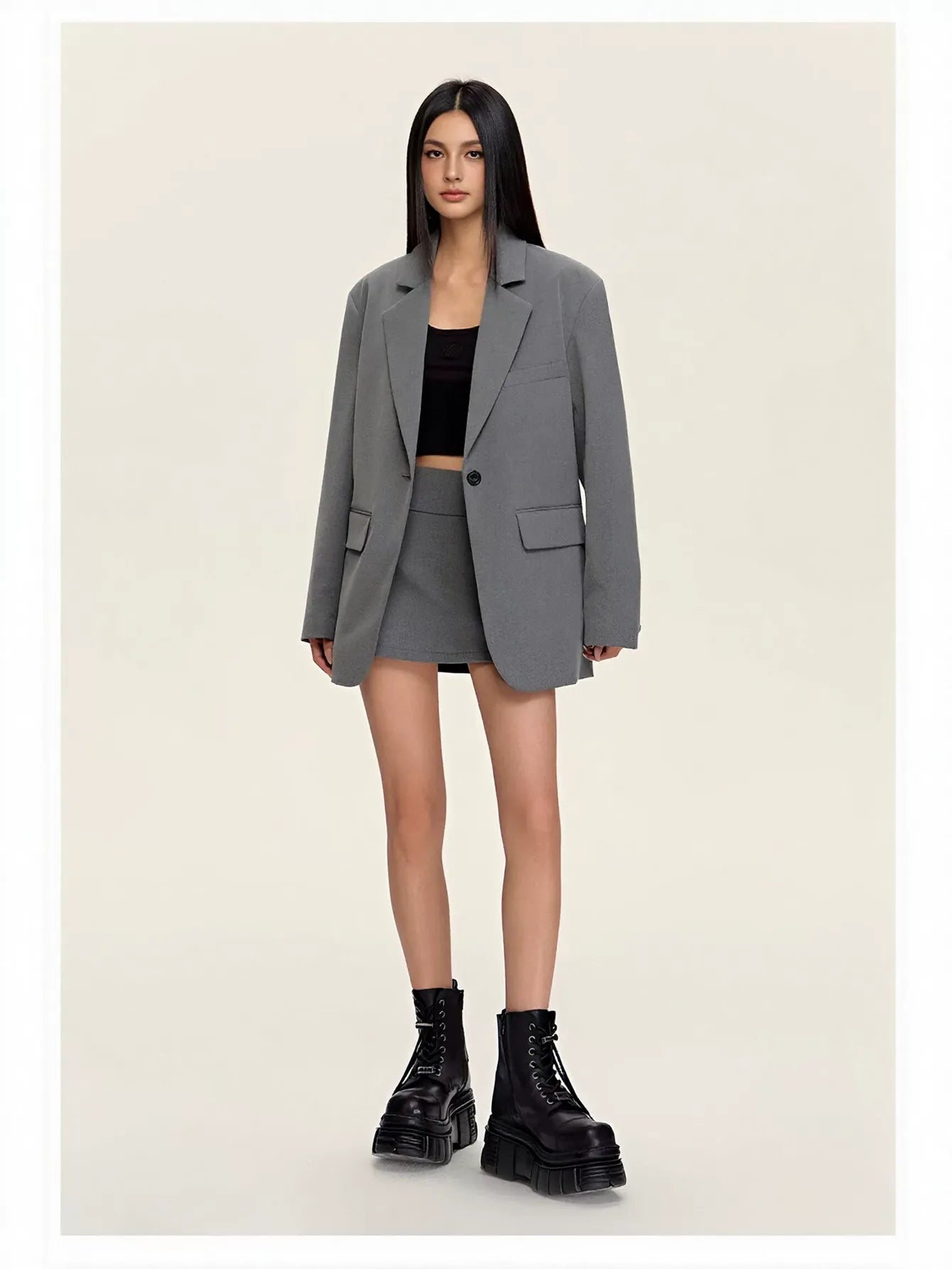 Oversized Tailored Casual Women Blazer