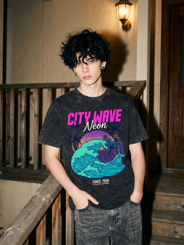 Vintage Acid Wash Graphic T-Shirt