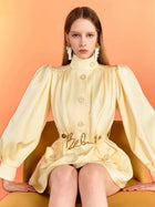 Elegant Puff Sleeve Tailored Jacket