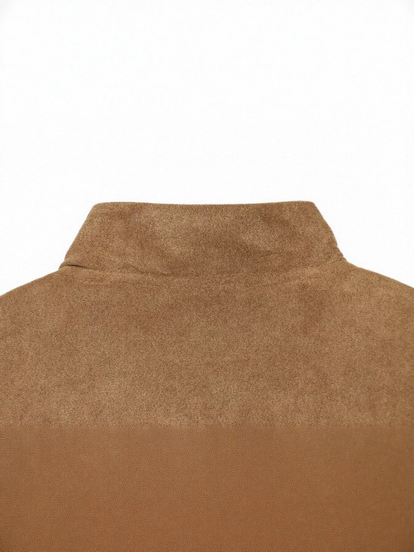 Oversized Faux Suede Bomber Jacket