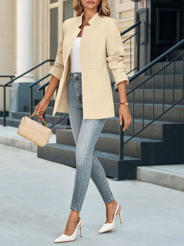 Tailored Slim Fit Open Blazer