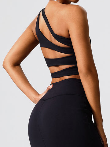 One Shoulder Bodycon Cropped Tank