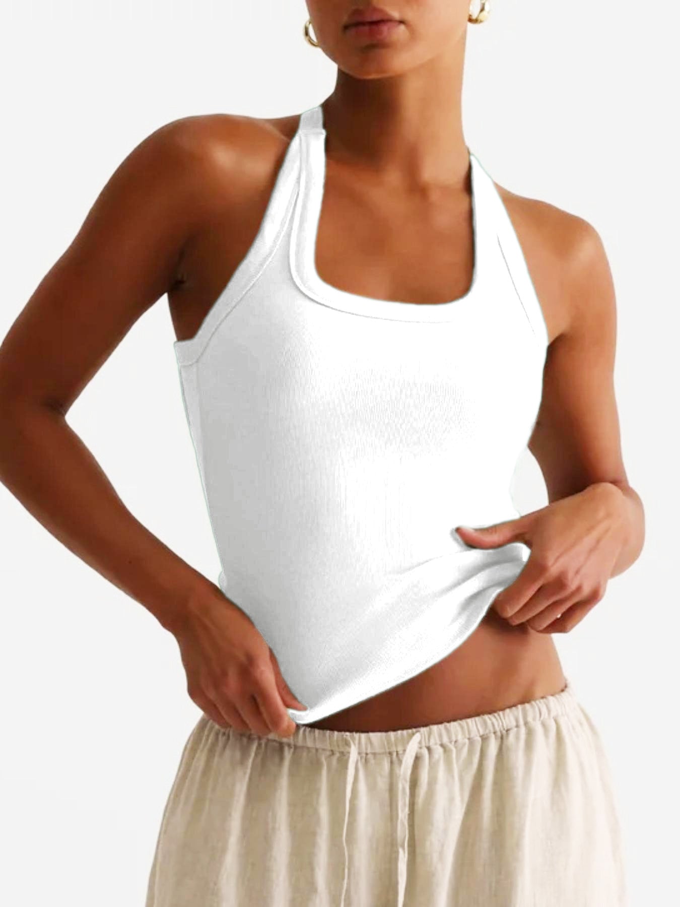 Essential Ribbed Racerback Tank Top