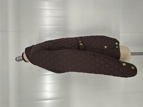 Brown Quilted Corduroy Trim Jacket