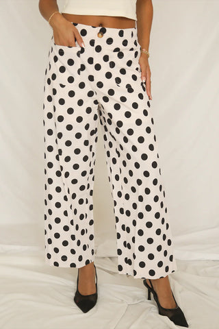 Polka Dot High Waisted Pants