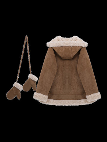 Cozy Faux Shearling Hooded Jacket