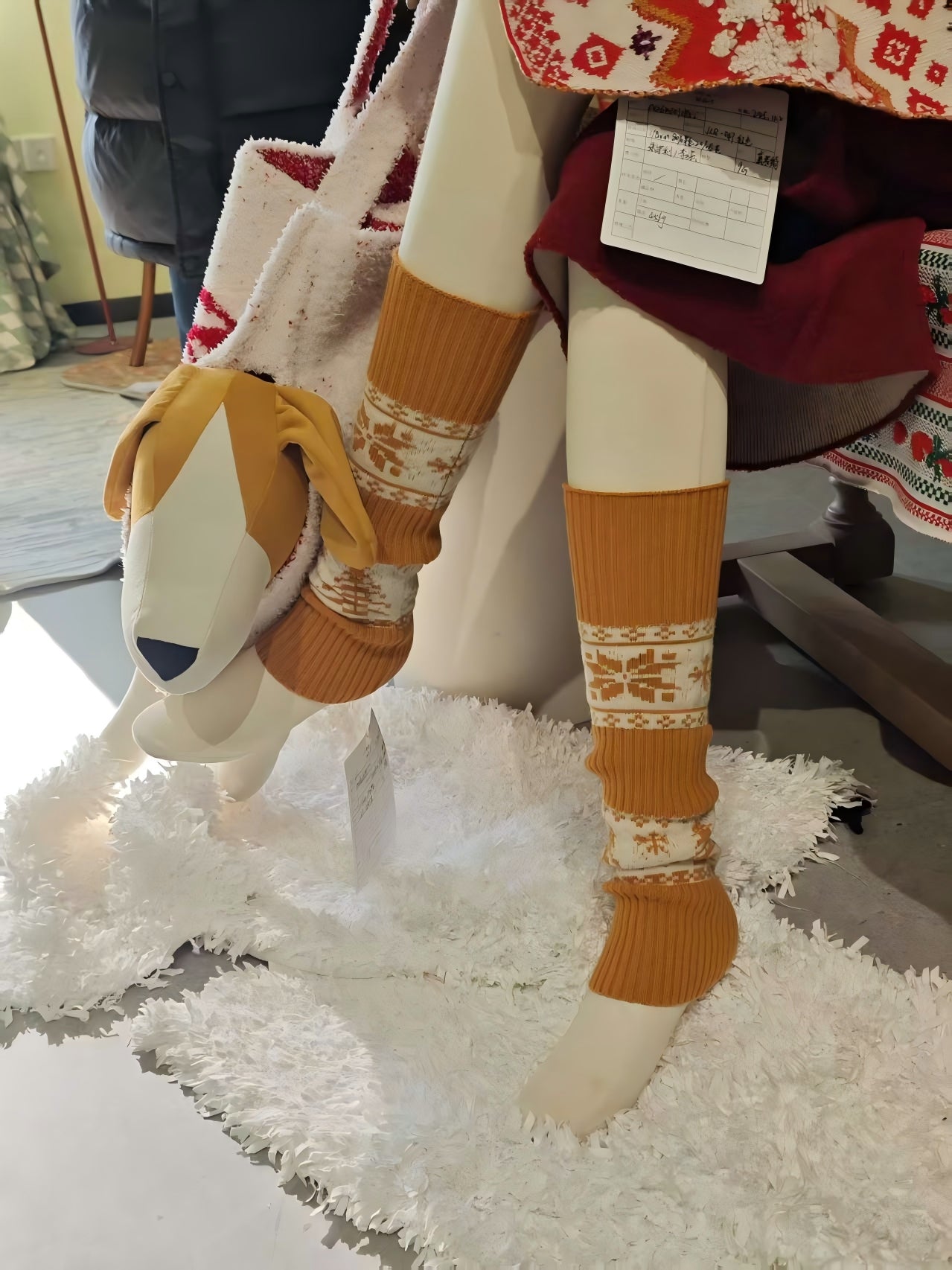 Cozy Fair Isle Knit Leg Warmers