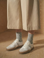 Delicate Lace Textured Upper Vintage German Trainer[Note:Runs Small,Go One Size Up]