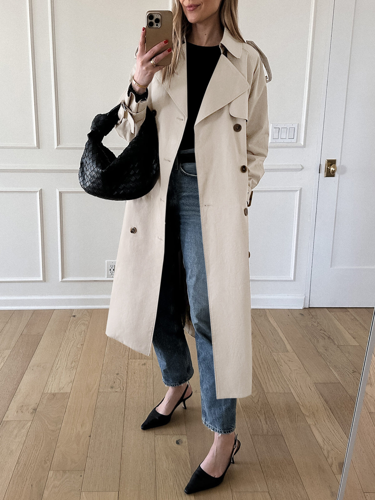 Classic Double Breasted Trench Coat