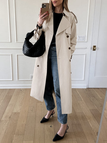 Classic Double Breasted Trench Coat