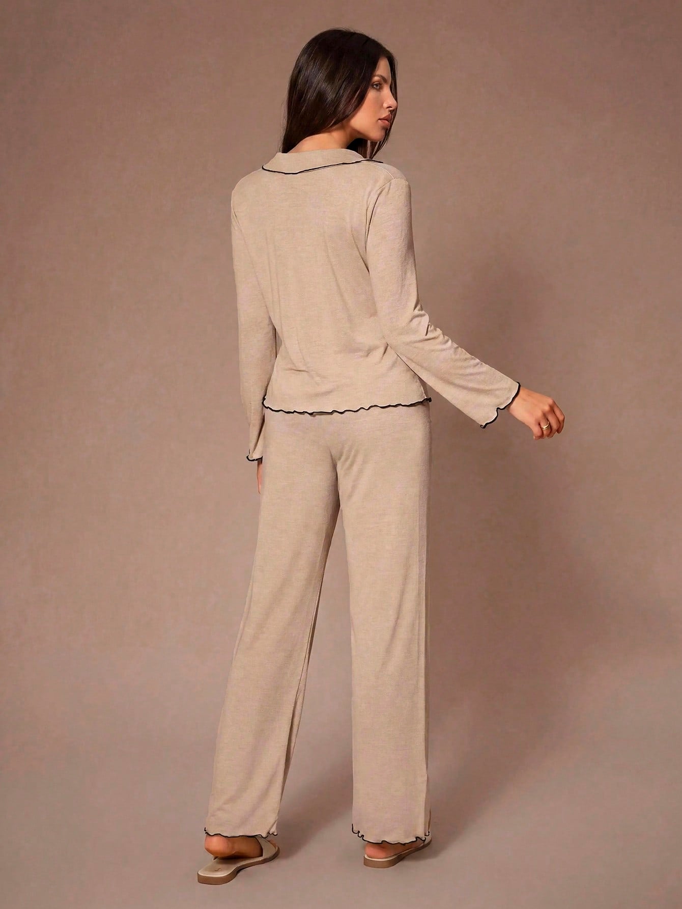 Soft Lettuce Edge Pajama Set