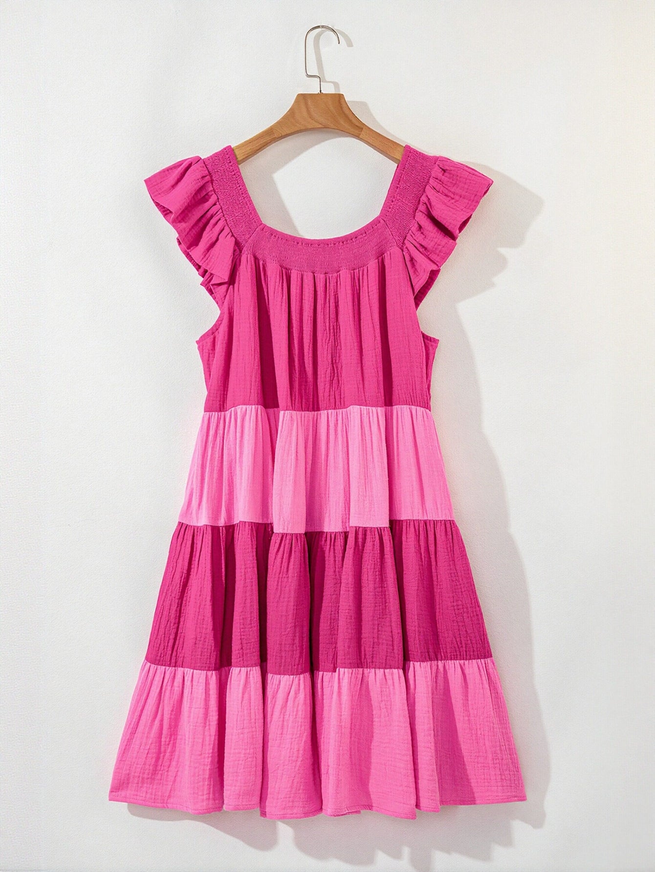Tiered Cotton Ruffle Midi Dress