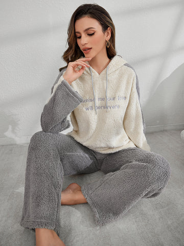 Cozy Plush Hooded Lounge Set
