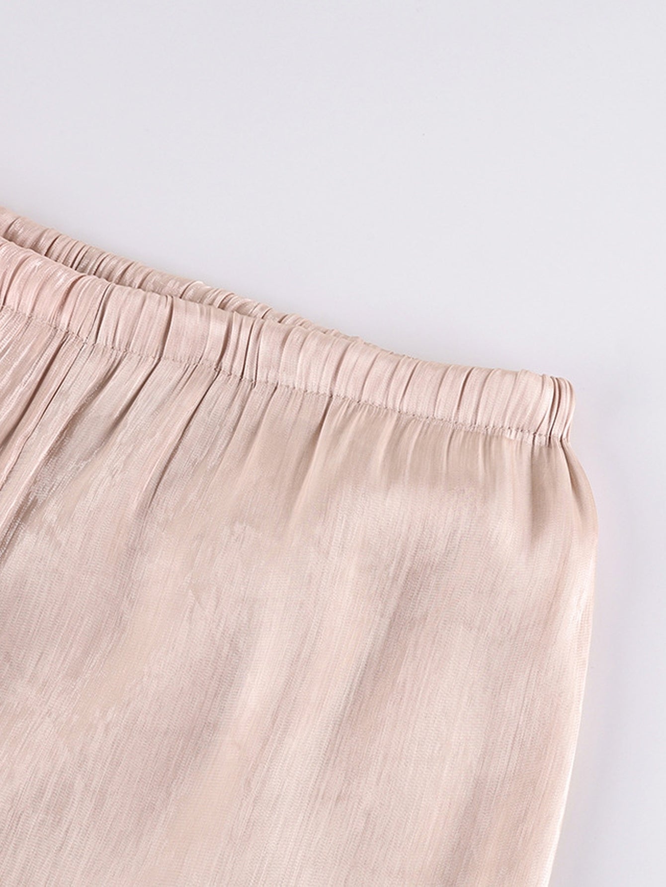 Silky Satin Elastic Hem Pants