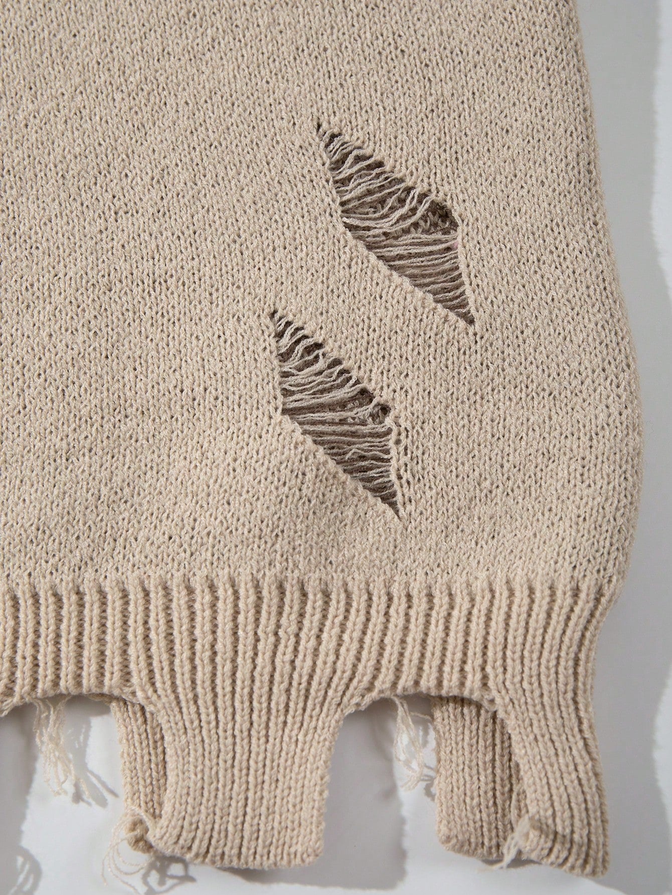 Oversized Grunge Cross Graphic Knit Sweater