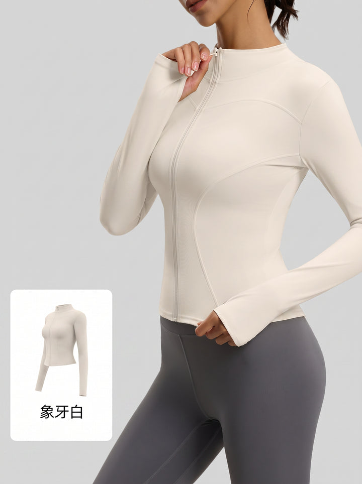 Slim Fit Thumbhole Athletic Jacket