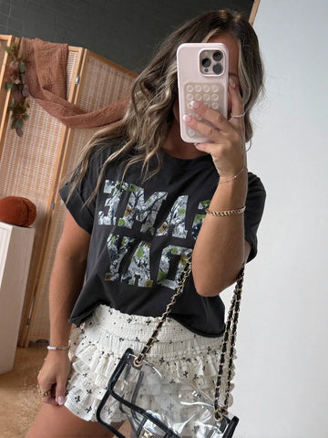 Vintage Washed Game Day Graphic T Shirt