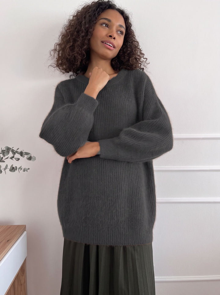 Cozy Soft Fuzzy Oversized Pullover Sweater