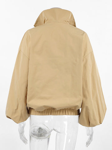 Oversized Quarter Zip Utility Sweatshirt