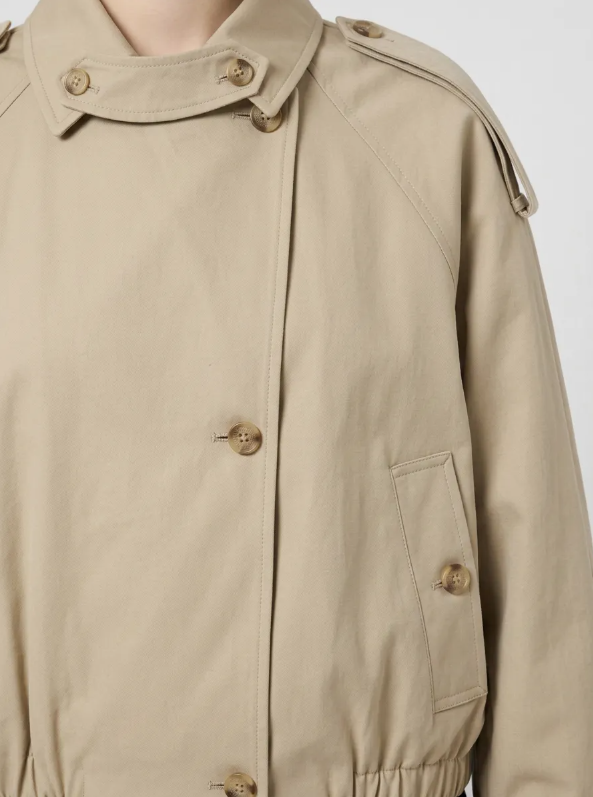 Cropped Oversized Trench Utility Jacket