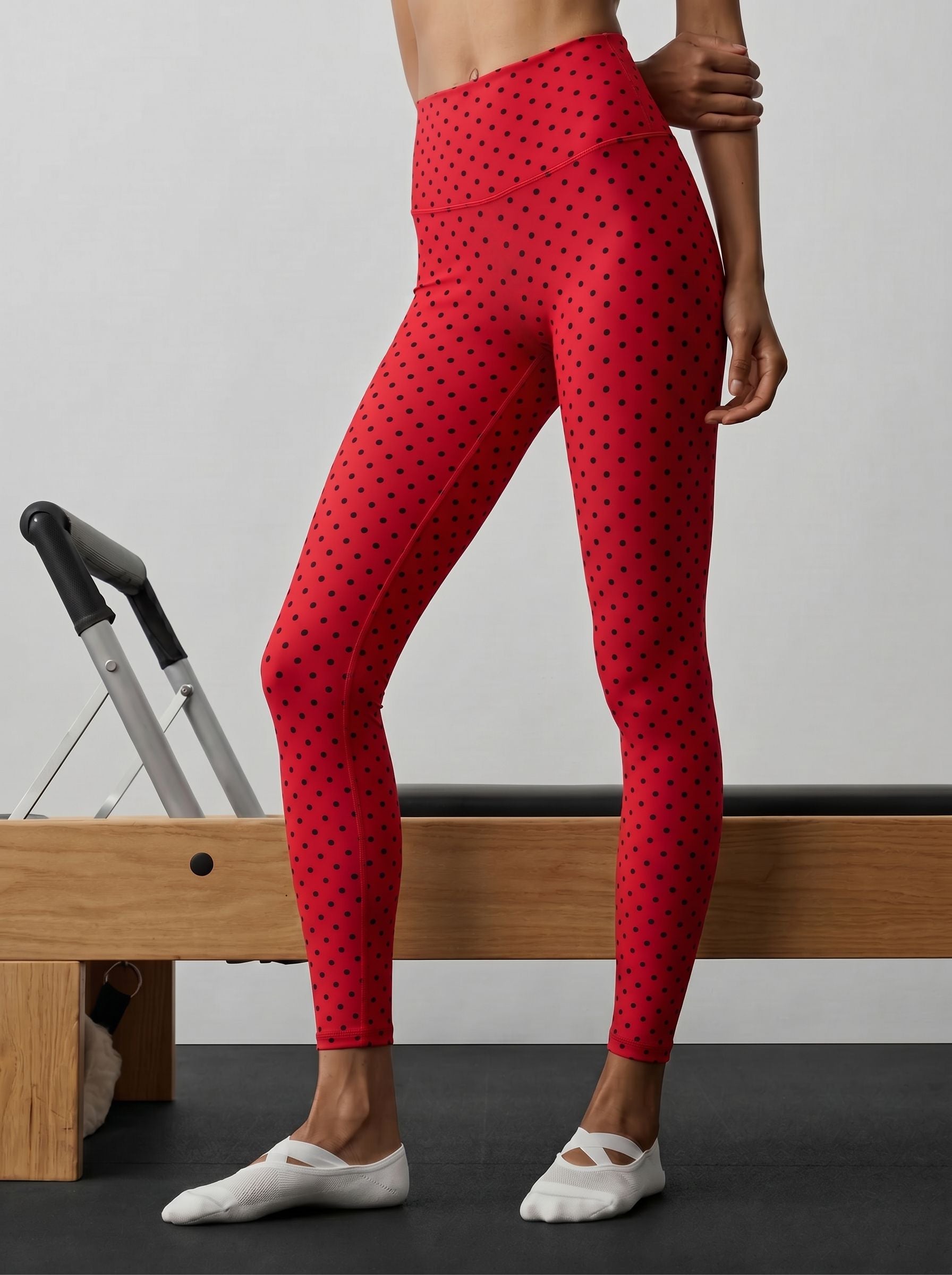 High Waisted Polka Dot Yoga Leggings