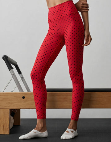 High Waisted Polka Dot Yoga Leggings