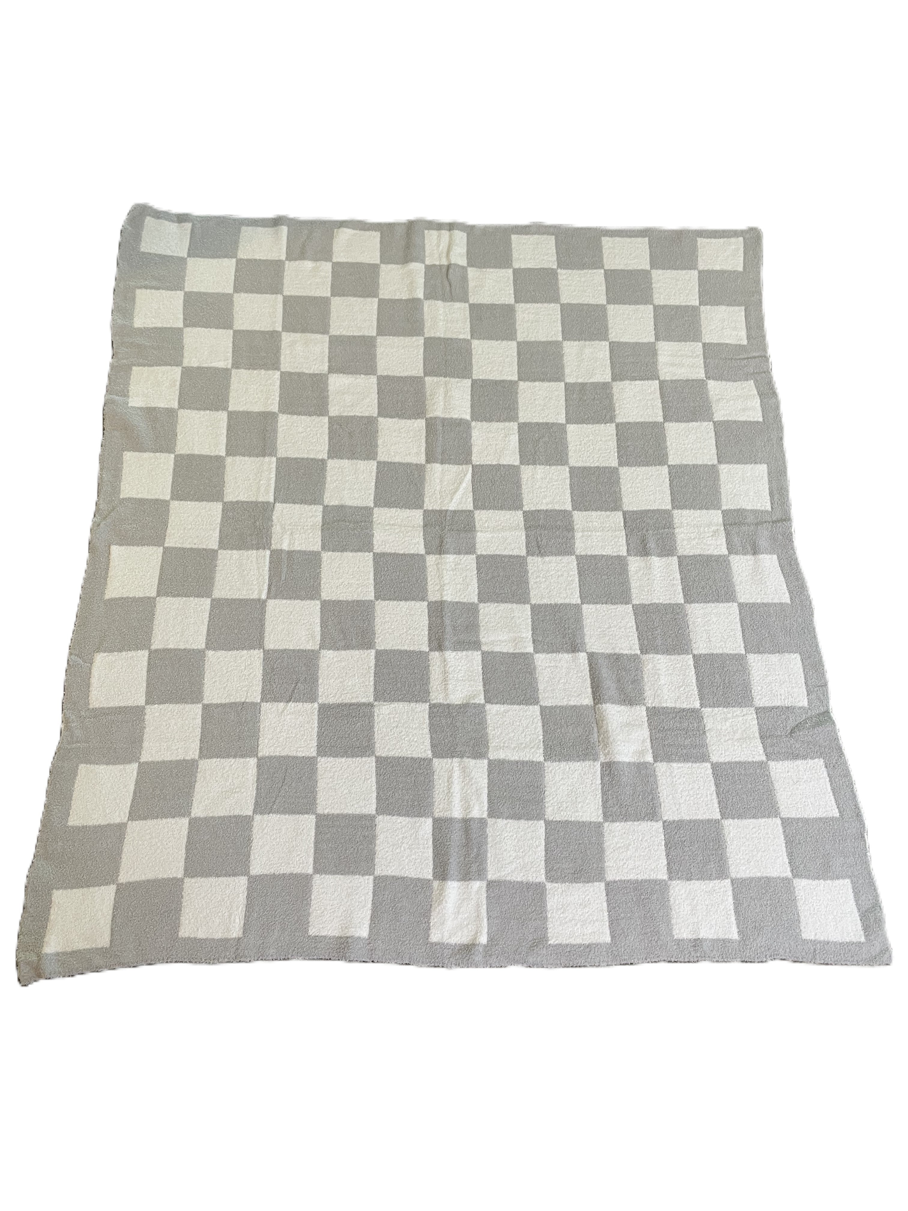 Plush Soft Checkerboard Pattern Throw Blanket