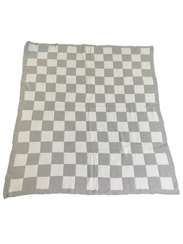 Plush Soft Checkerboard Pattern Throw Blanket