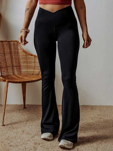 High Waist Flare Leg Sweatpants
