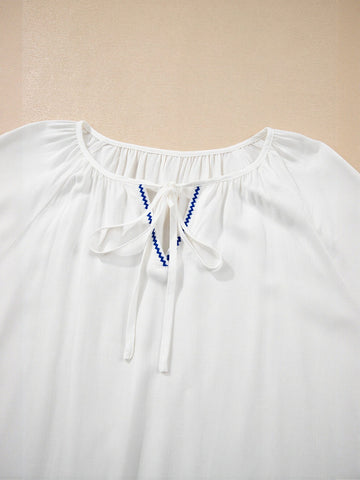 Embroidered Loose Fit Blouse