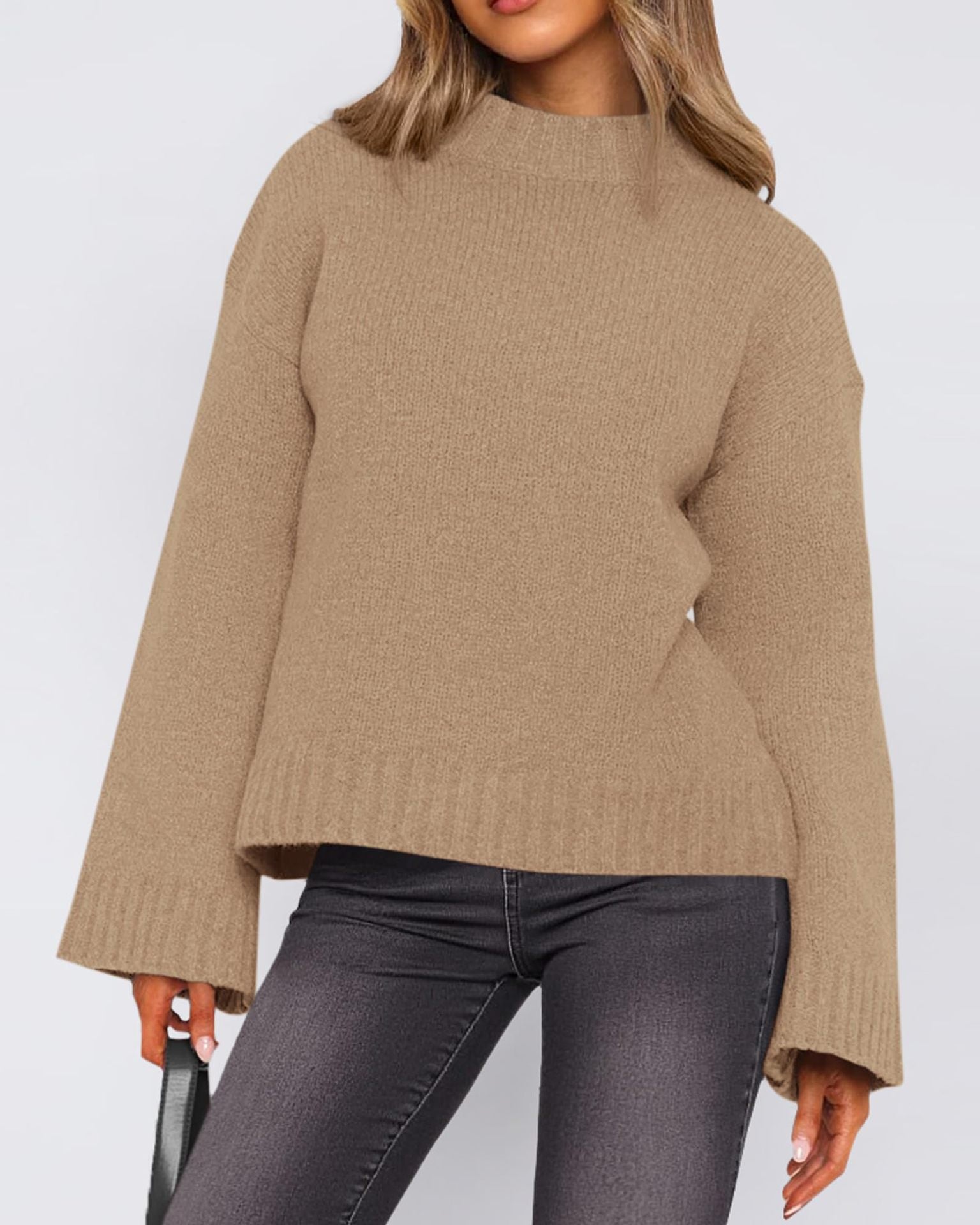 Cozy Bell Sleeve Knit Sweater