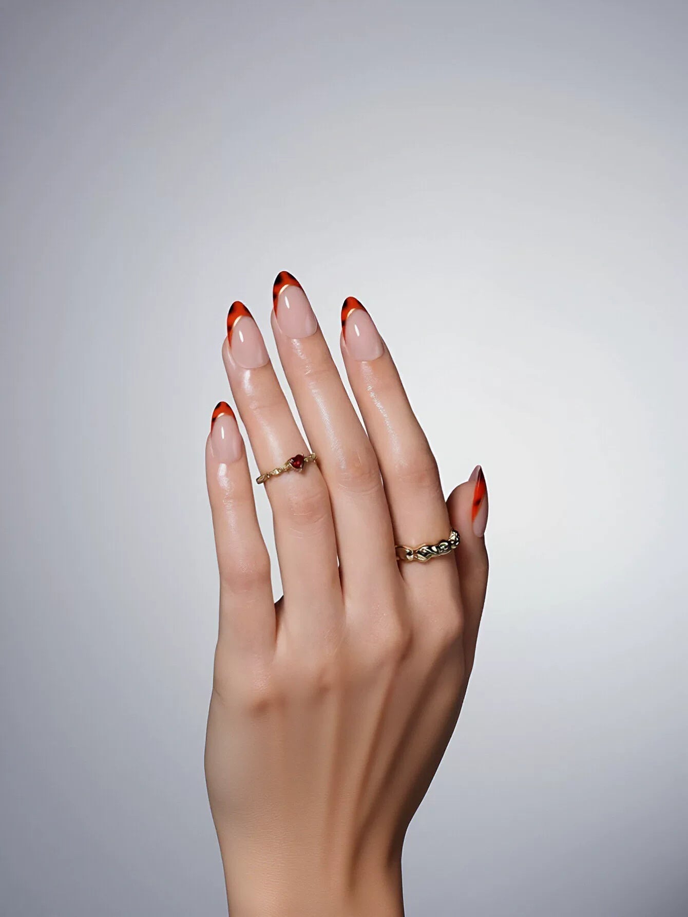 Tortoiseshell French Tip Press On Nails