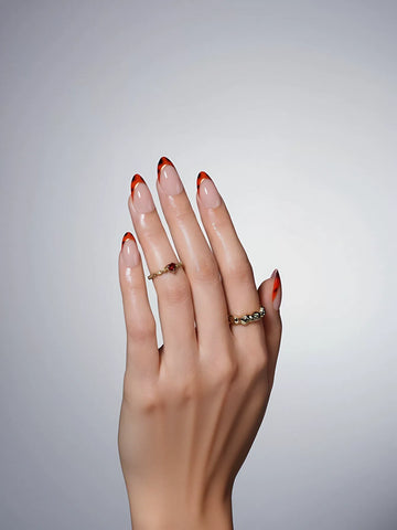 Tortoiseshell French Tip Press On Nails