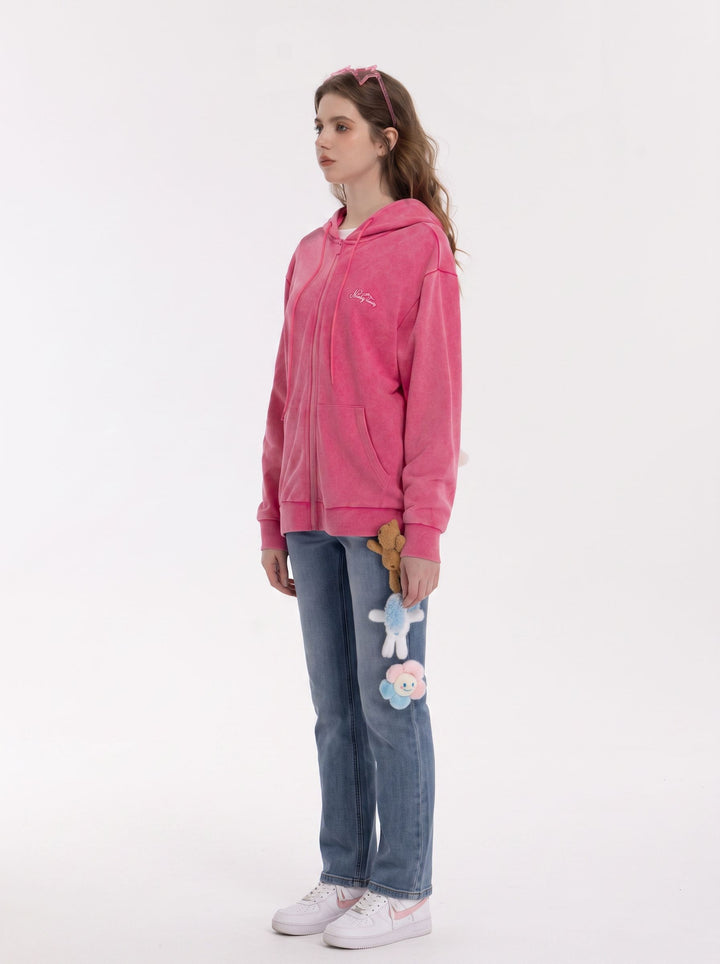 Cute Bunny Graphic Sequin Hooded Jacket